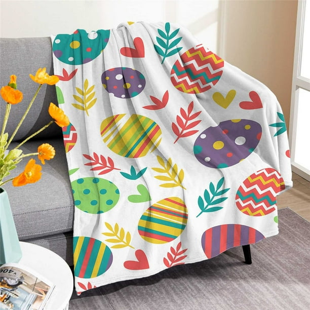 Manta de Pascua, Manta de Franela En Impresión Digital, Manta Multifuncional para La Siesta, Regalo Navideño, Ideal para Todas Las Estaciones, Ideal para Viajes En Casa.