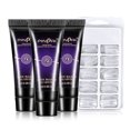 thumbnail image 1 of Kit de Gel UV para Extensión de Uñas con 3 Colores y 100 Uñas Postizas, Ideal para Uñas Acrílicas y Naturales, 15ml por Frasco, Uso Profesional o en Casa., 1 of 6