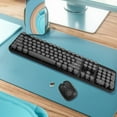thumbnail image 3 of Combinación De Teclado Inalámbrico, Pequeño Teclado Inalámbrico De Rebote Y Mouse Con Rosa De Tapa Redonda De Punk Puro Puro, 3 of 7