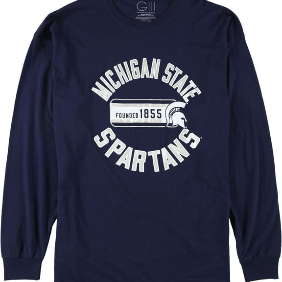 G-III Sports Mens Michigan State Graphic T-Shirt, Blue, X-Large