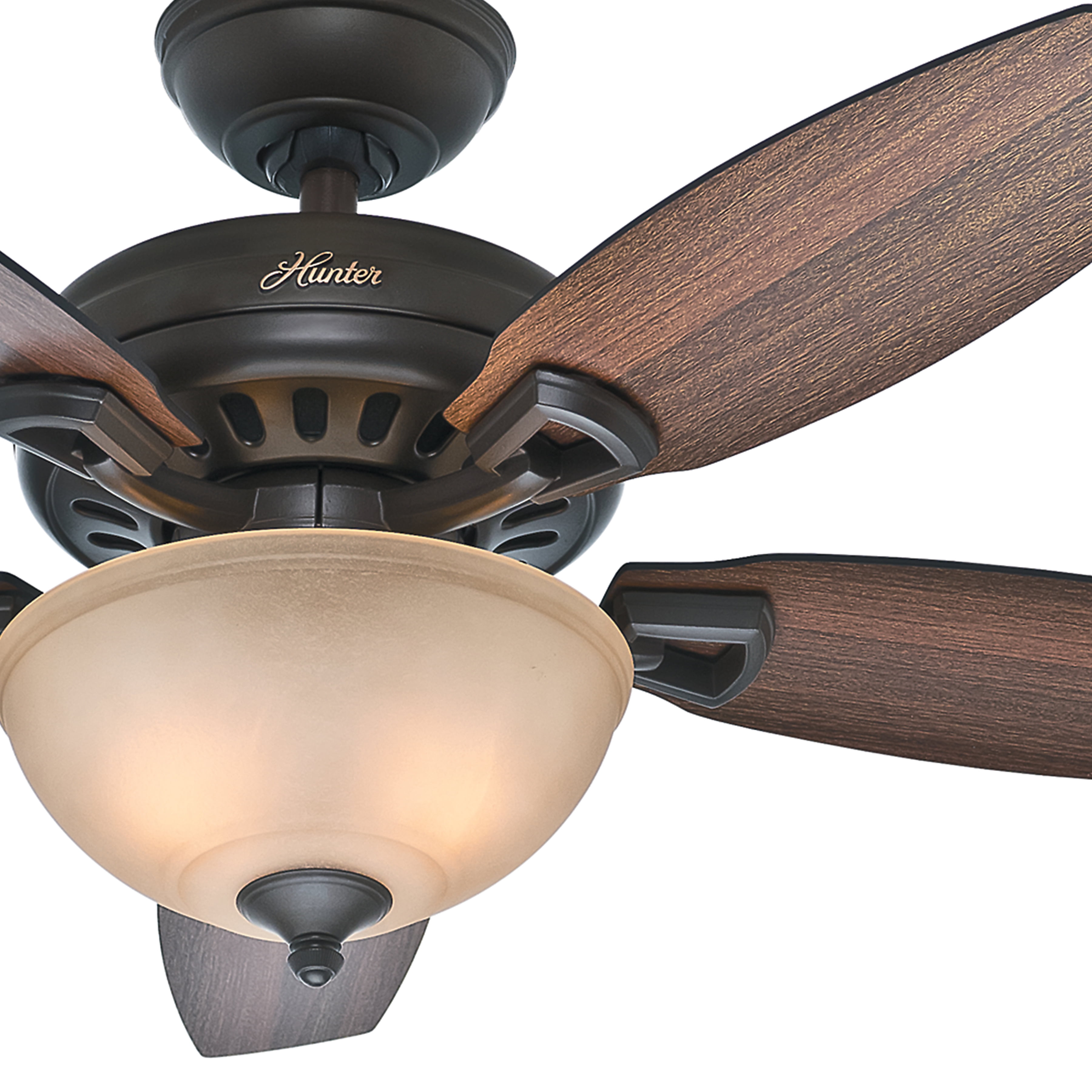 Hunter Fan 44 New Bronze Finish Ceiling With A Toffee Glass Hunter Fan 44 New Bronze Finish Ceiling With A Toffee Glass Light Kit 5 Blade Certified Refurbished Com