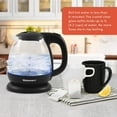 thumbnail image 2 of Elite Gourmet Electric BPA-Free Glass Kettle, Cordless 360° Base, Stylish Blue, 2 of 5