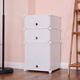 thumbnail image 2 of Costway 3 Cubic Bookcase Storage Cabinet Shelf Clothes Closet Organizer Home, 2 of 8