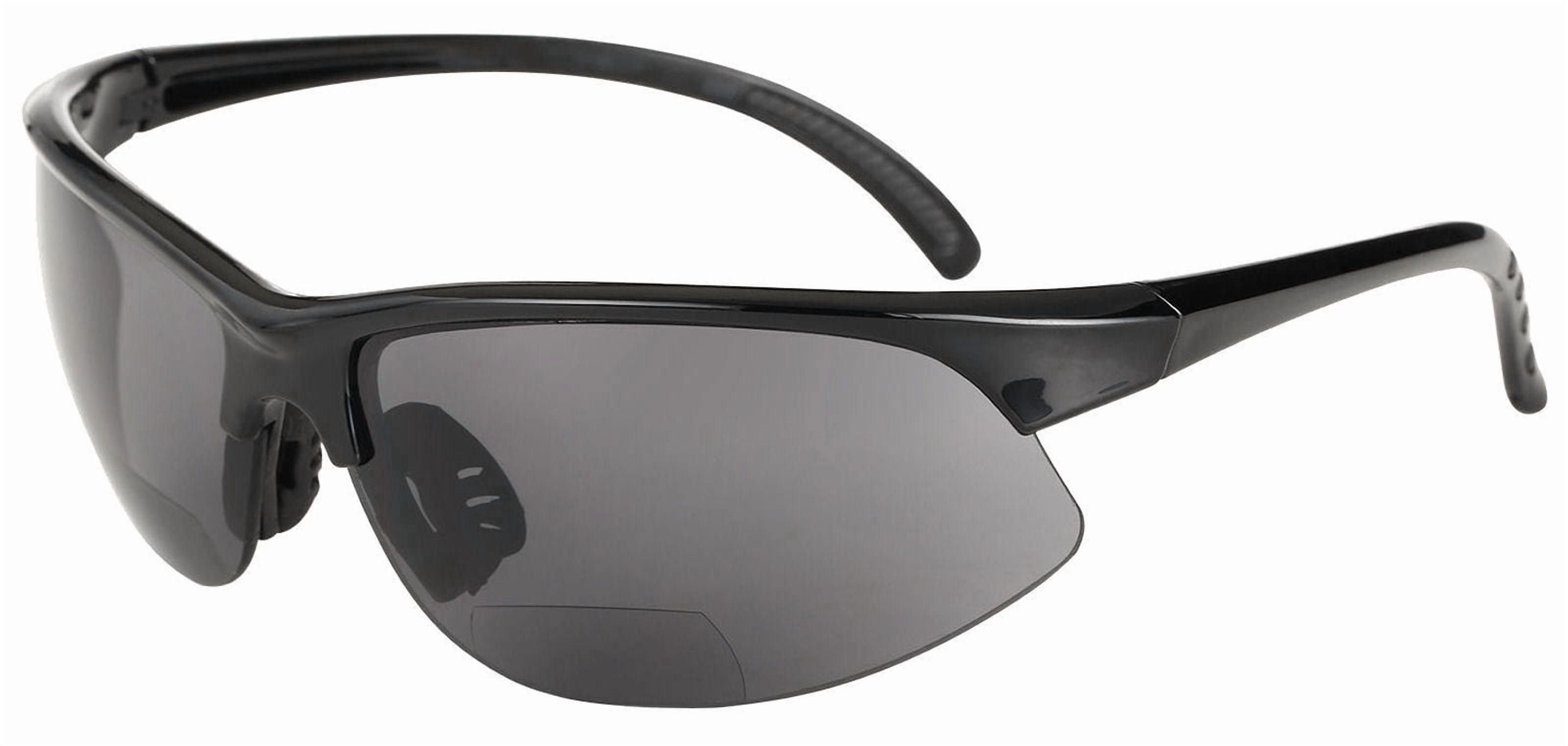 "The Allstars" 3 Pair Assortment of Bifocal Sport Wrap Reading Sunglasses for Men and Women - Black/Black - 2.50