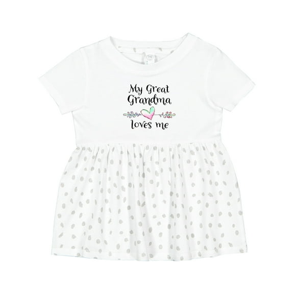 Inktastic My Great Grandma Loves Me Heart Great Grandchild Girls Baby Dress
