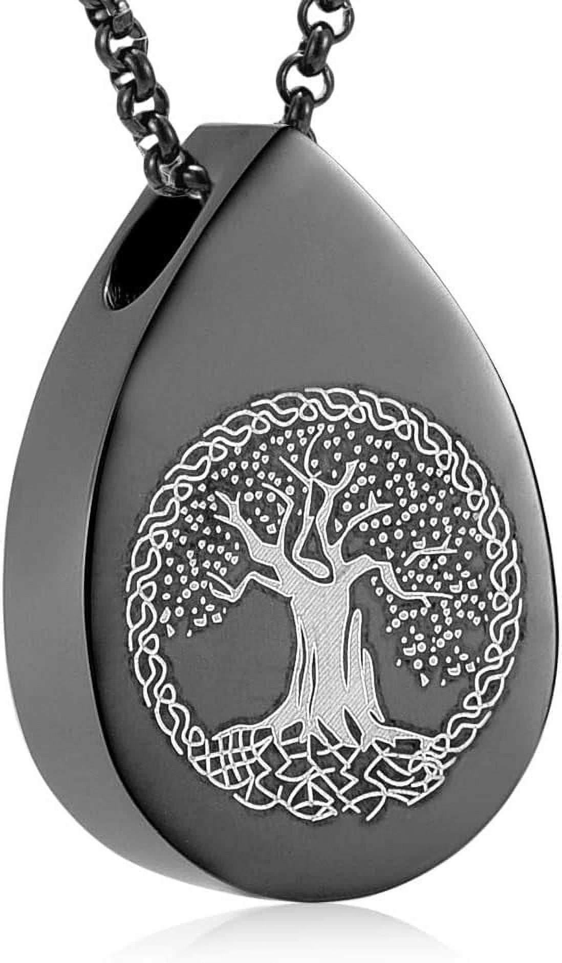 New Glass Cylinder Tear Drop Heart Urn Cremation Memorial Necklace | eBay