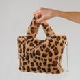 thumbnail image 3 of Minkissy 1Pack Leopard Print Tote Lightweight Design for Mother Travel and Everyday Use Plush, 3 of 4