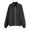 thumbnail image 4 of Sewkxo Women's 2026 Spring Zip Up Y2K Hoodies Casual Long Sleeve Sweatshirts Fall Track Jackets with Pockets,Dark Gray L, 4 of 5