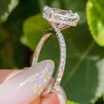 thumbnail image 4 of solitaire jewels 2.5CT Radiant Moissanit Hidden Halo Engagement Ring For Women, 18K Rose Gold, 4 of 6