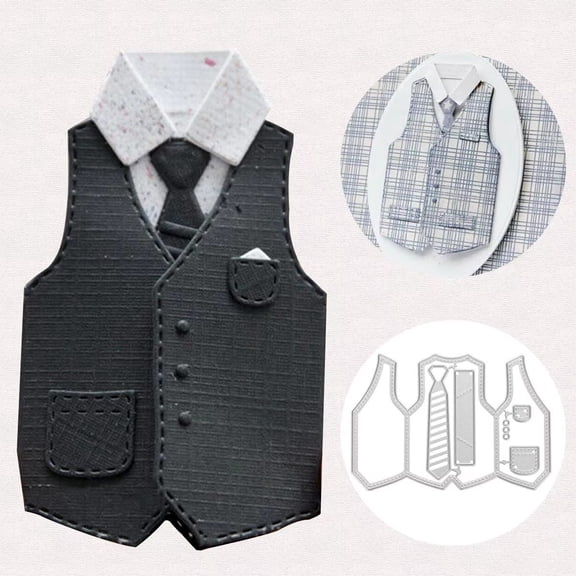 Die Cuts for Card Making, Ouginx Vest Tie Clothes Metal Cutting Dies DIY Die Cutters Die Stencils for Scrapbooking, Embossing & More