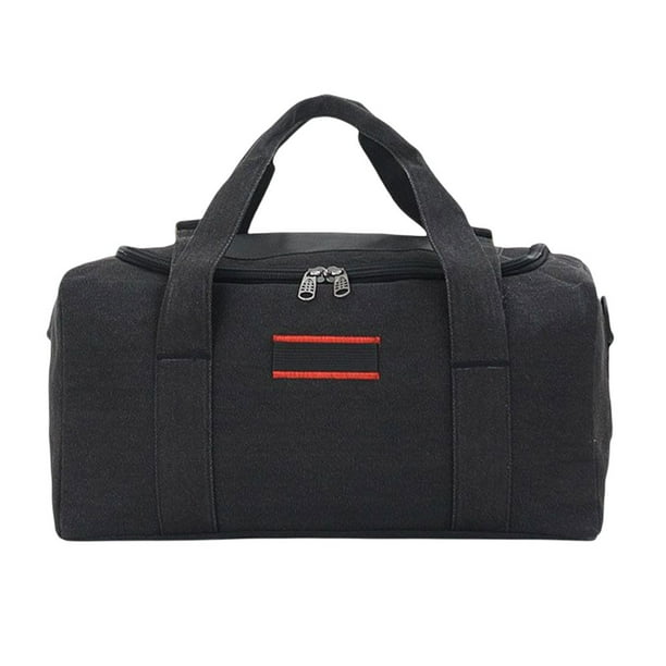 Soidarity Bolsas de viaje para hombre, tela de lona multiusos para exteriores, bolsa de almacenamiento de equipaje de gran capacidad gruesa, bolsas de Mochilas de mochilero Negro L Soidarity OD029727-03
