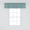 thumbnail image 2 of Ambesonne Nautical Window Valance, Cartoon Style Crab Images, 42" x 12", Green Charcoal Grey, 2 of 3