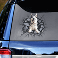 thumbnail image 2 of Lotusprinthandmade Siberian Husky Crack Transparent Vinyl Decal 4 Sizes, 2 of 4