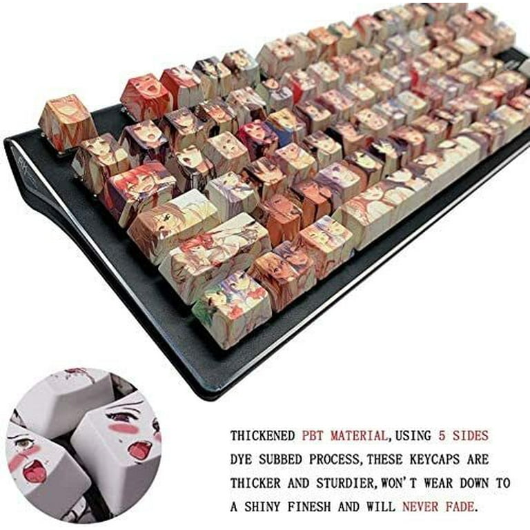 XVX PBT Keycaps 108 Keys Japanese Anime Style Keycaps Five