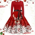 thumbnail image 1 of Vestidos Casuales Para Mujer 派对 Moda Femenina Casual Navidad Cuello En V Mujeres Navidad Gráfico Elegante Vestidos Sin Mangas Moda Sexy Floral, 1 of 3