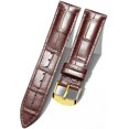 thumbnail image 1 of Genuine Leather Replacement Watch Band Multicolor Waterproof for Men Women, G-Brown (15mm), 1 of 5