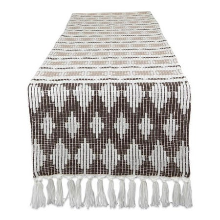 

72 in. Colby Southwest Dark Brown & Stone Table Runner