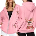 thumbnail image 1 of WILLBEST Sudadera de Mujer Ladies' Christmas Printed Zipper Long Sleeved Pocket Drawstring Casual Hooded Sweatshirt 2144 Chica​​, 1 of 8