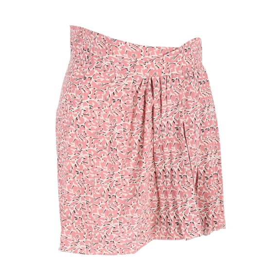 Pre-Owned Isabel Marant Pleated Mini Skirt in Pink Silk