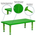 thumbnail image 5 of BizChair 24''W x 48''L Rectangular Green Plastic Height Adjustable Activity Table, 5 of 12