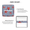 thumbnail image 5 of Gukieu Starfish Navy Blue Stripe Print Leather Tissue Box, PVC Waterproof Velcro Opening and Closing Square Tissue Box Holder, Suitable for Home and Office Decoration, 5 of 7