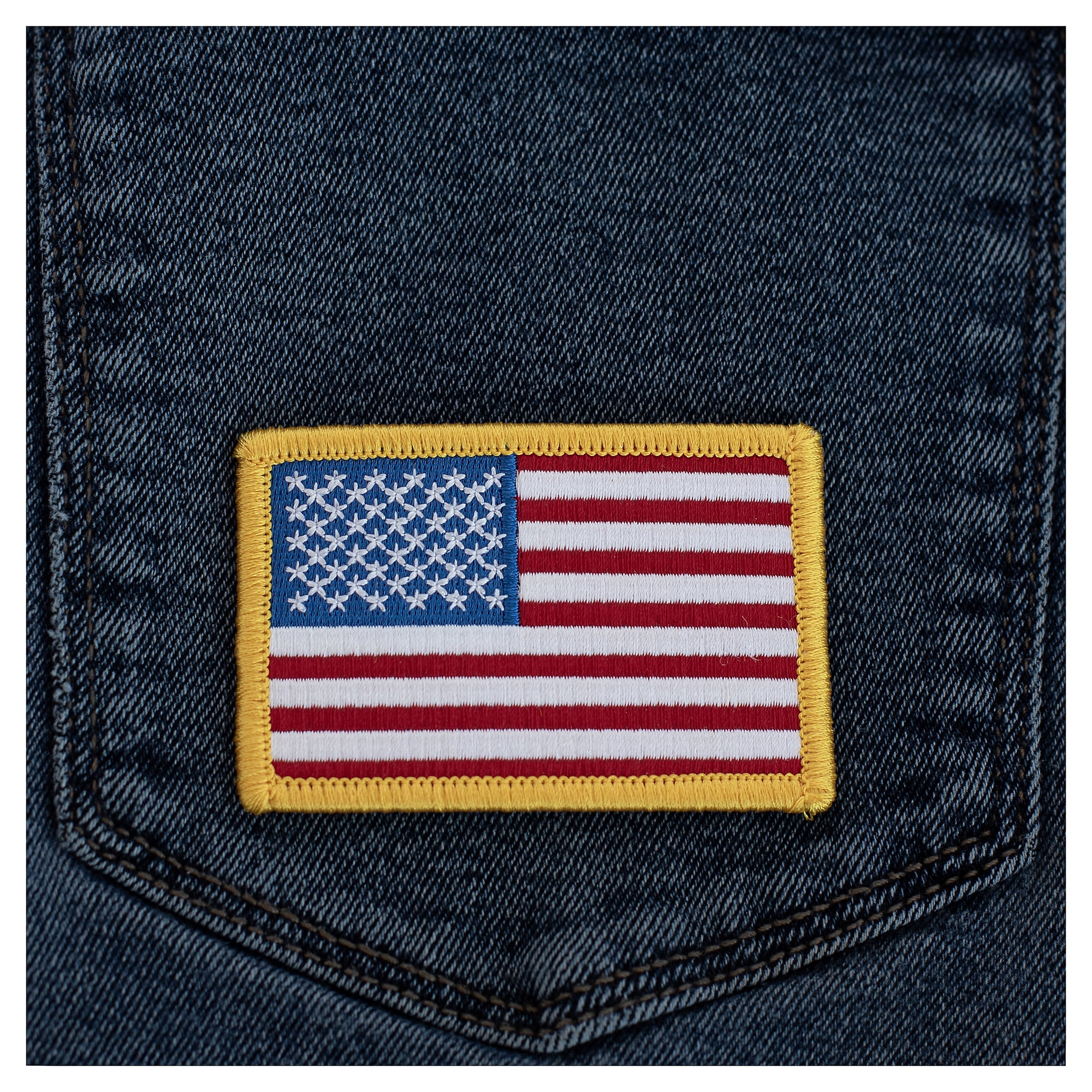 (6 pack) Simplicity Flag Iron-on Applique, Red, White and Blue Fashion Patch