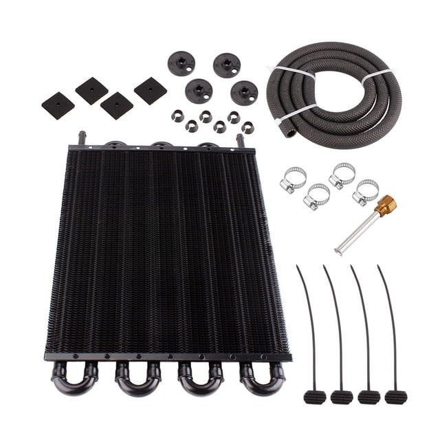 TFixol Condenseur Tubulaire en Alliage d'Aluminium Haute Performance - 8 Rangées Noires, Design Compact et Durable pour une Dissipation Thermique et une Efficacité Énergétique Améliorées