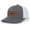 Charcoal/White, variant on Men's Golf Legalize Mulligans Golfing Lucky Engraved Leather Patch Mesh Back Trucker Hat, Navy/White
