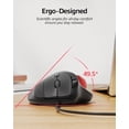 thumbnail image 3 of Ratón Trackball Nulea M509 con cable, diseño ergonómico, rojo, 3 of 7