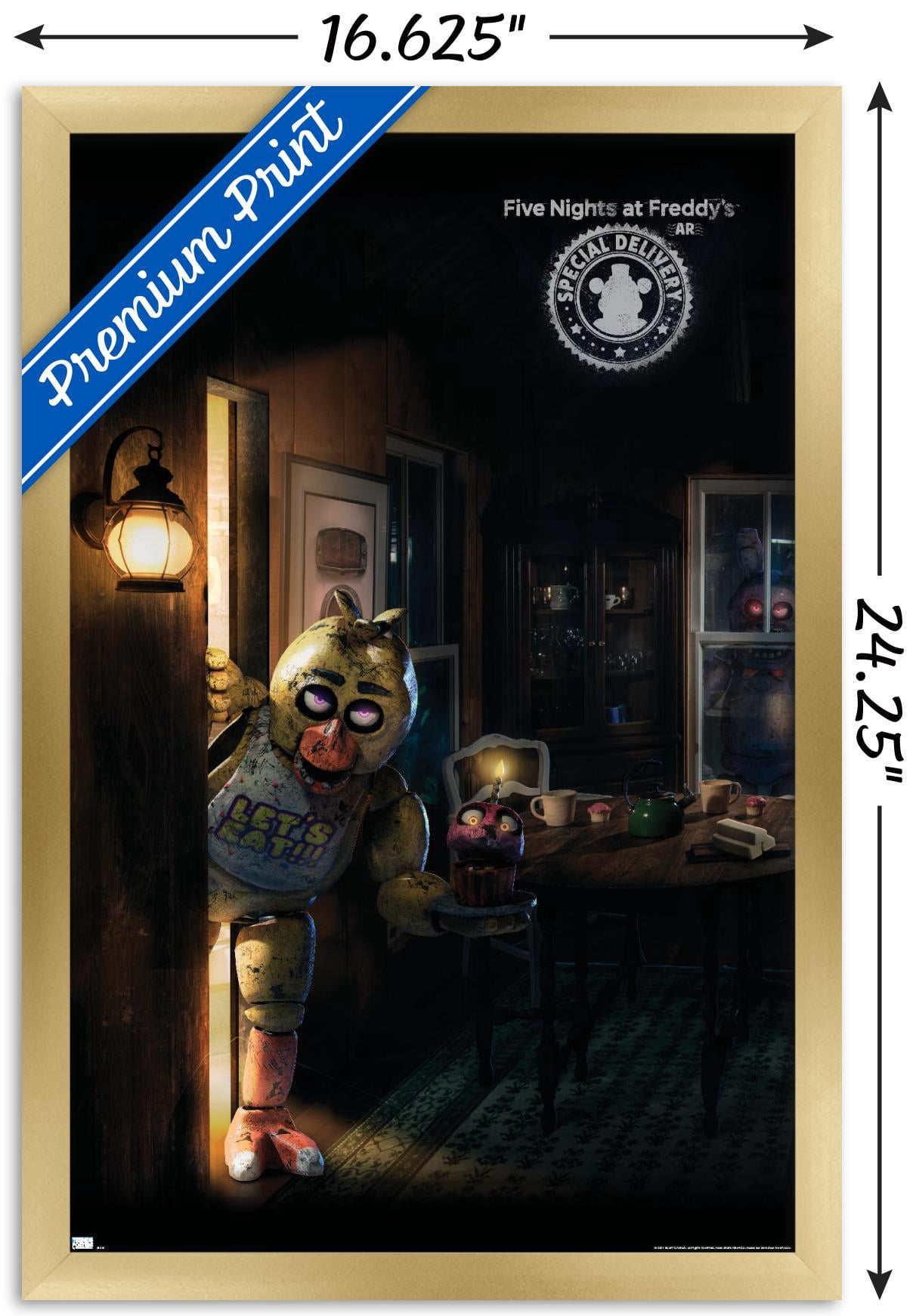 Five Nights at Freddy's: Special Delivery - Triptych 1 Wall Poster, 14.725" x 22.375", Framed