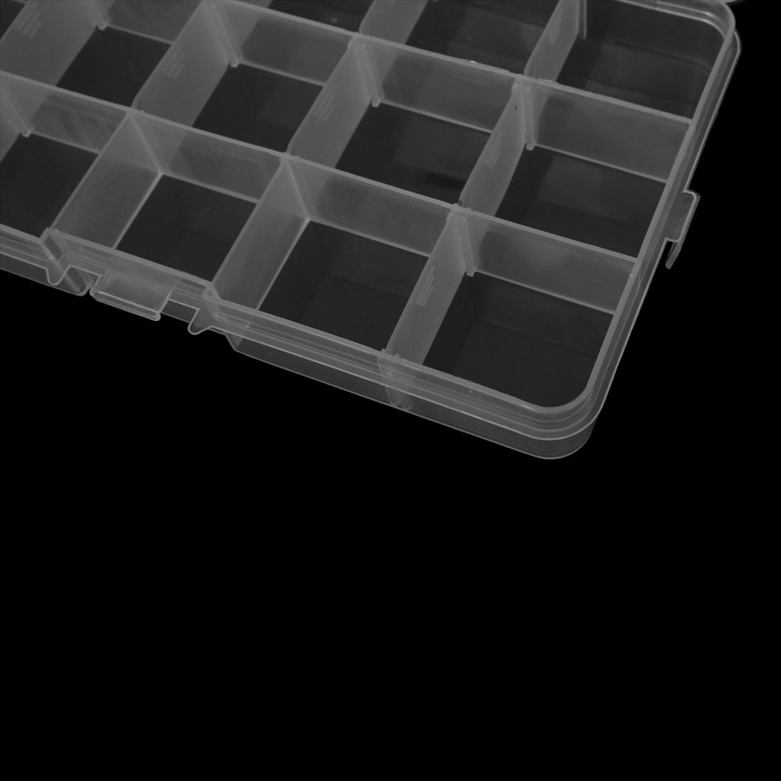 Uxell Plastic Case Fishing Lure Bait Storage Angling Tackle Box Container Clear 5PCS