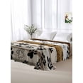 thumbnail image 5 of Brown Paw Print Twim Size Flat Sheet, Wrinkleproof & Fadeproof Cooling Flat Bed Sheet Only, Vintage Farmhouse Country Wooden Grain Breathable Soft Bedding Top Sheets 66 x 96 Inches, 5 of 8