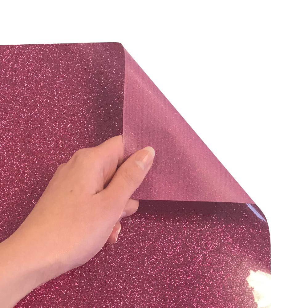 Hot Pink Siser Glitter 20" x 3' (feet) Iron on Heat Transfer Vinyl Roll HTV
