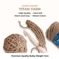 thumbnail image 5 of Mary Maxim Bulky Yarn, Weight 5 Chunky Yarn for Crocheting and Knitting - Taupe Yarn, 5 of 7