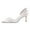 White, variant on XYD Womens Elegant Crystal Studs Mesh D'Orsay Pointy Closed Toe Mid Heel Pumps Slip On Bridal Party Shoes Size 7 Black