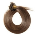 thumbnail image 4 of MY-LADY 100S Nail U Tip Fusion 100% Remy Human Hair Extensions Keratin Pre Bonded Hairpiece Straight 0.5g/s, #04 Medium Brown, 16inch, 4 of 10
