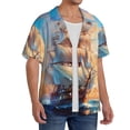 thumbnail image 2 of Kdxio Men's Hawaiian Shirt for Men Short Sleeve Shirt Sailing Ship Ocean Sunset Summer Casual Holiday Beach Button Down T-Shirts, 2 of 5