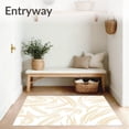 thumbnail image 3 of ODIKA 4'x6' Machine Washable Non-Slip Area Rug, Brushstroke Abstract Expressionist Modern Contemporary Artistic High Traffic Rug, Beige, 597172, 3 of 7