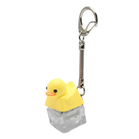 Quacking Duck Resin Keycap Keychain Accessory Stress Relief Sensory Toy For Computer Keyboards Lovers Gift