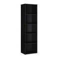 thumbnail image 1 of Pemberley Row Engineered Wood Black Bookcase Multipurpose 5 Shelf 59" Unassembled, 1 of 5