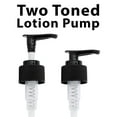 thumbnail image 2 of 24-410 Black Two Tone Ribbed Lotion Pump Top Closure, 7.50 inch dip Tube Length, 2 of 2