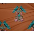 thumbnail image 4 of oneOone Polyester Lycra Fabric Leaves|Bird & Floral Block Printed Fabric 1 Yard 56 Inch Wide, 4 of 4