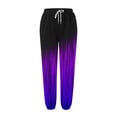 thumbnail image 4 of SBYOJLPB Cinch Bottom Sweatpants for Women with Pockets Purple 8(L), 4 of 4