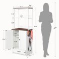 thumbnail image 6 of White Pet Feeding Station with Storage Cabinet, 2 Feeding Bowls and Adjustable Baffle Panel for Dog Cat, 6 of 12