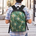 thumbnail image 6 of Goofa Thorns Of Macro Cactus Pattern 17in Student Backpack - School, Travel, Work Bookbag -Laptop Backpack,Water Resistant College School Computer Bag, 6 of 6