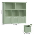 thumbnail image 3 of Homfa Toy Storage Organizer with 3 Movable Drawers, 5 Cube Kids Bookcase for Playroom, Storage Cabinet for Living Room, Green Finish, 3 of 8