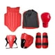 thumbnail image 1 of Guardias de piernas de engranaje de Taekwondo con bolsa de almacenamiento Ajustable Set de entrenamiento de boxeo para kickboxing Muay Thai Sploping Rojo, 1 of 8