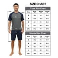 thumbnail image 3 of Pdbokew Mens Pajamas Set Lightweight Summer Pjs Sleepwear Soft Comfy Short Sleeve Loungewear Dark Gray with Navy Blue XL, 3 of 6