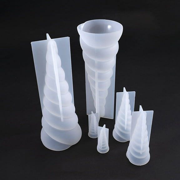 EXHUMKY Silicone Unicorn Horn Molds 3Pcs For Resin Casting Diy Enthusiasts Home Decoration