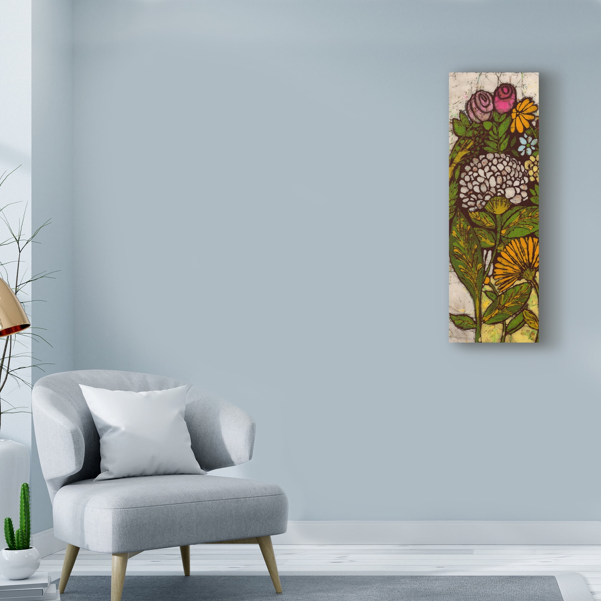 Trademark Fine Art 'Batik Flower Panel I' Canvas Art by Andrea Davis